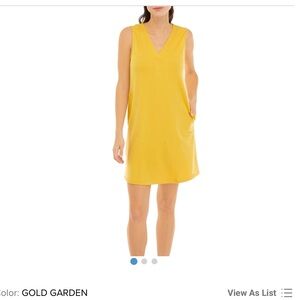 Yellow-gold Sleeveless dress with Pockets!!